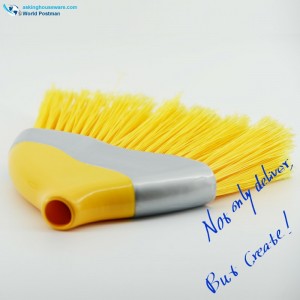 Akbrand Plastikowa główka miotły z trójkątną deską do szczotki i długimi włosami zręcznymi