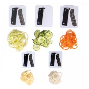 Składana spiralna krajalnica do warzyw z 5 ostrzami