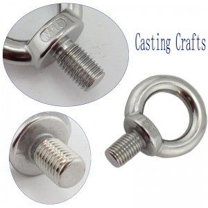 Wytrzymała ocynkowana śruba oczkowa din580 z nakrętką oczkową DIN582