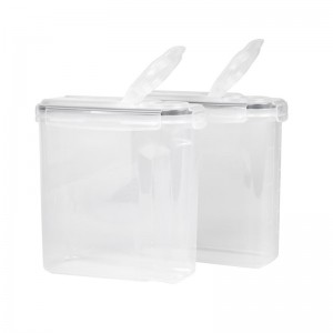 2 szt. 4 Boczna blokująca pokrywa Szczelny pojemnik do przechowywania żywności w suchych płatkach