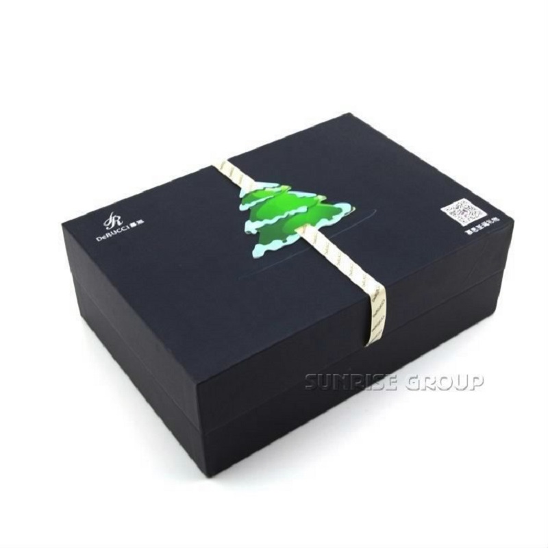 China Factory Direct Hurtownia Niestandardowe logo Drukowane papierowe pudełko na prezenty świąteczne