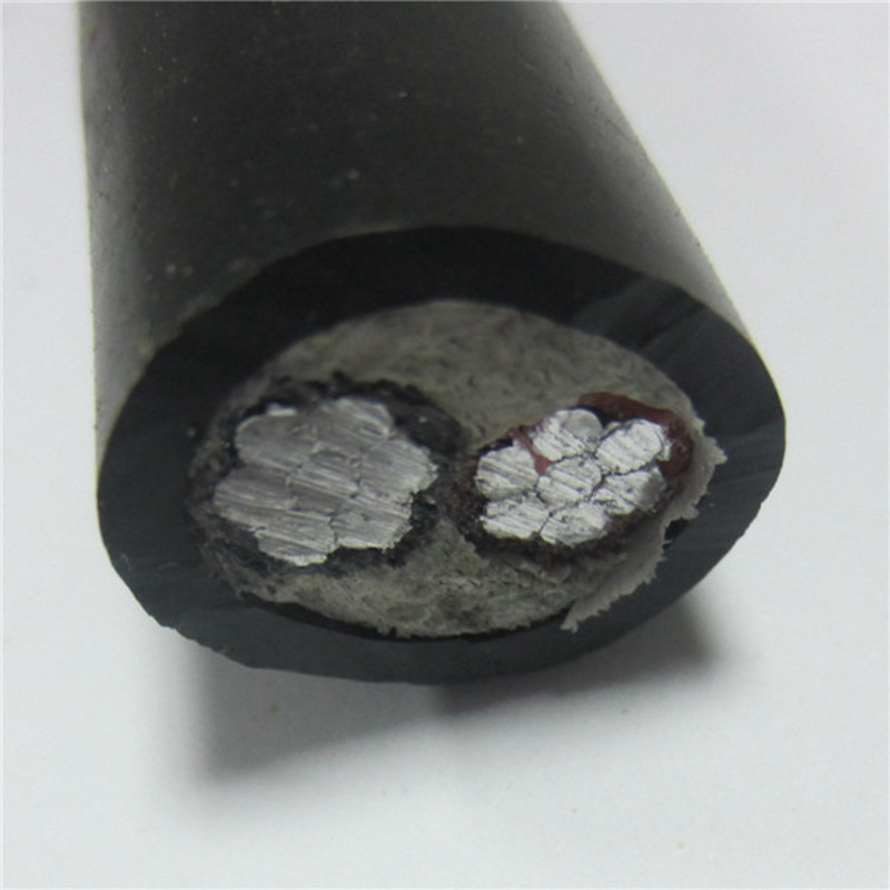 Kurtka HDPE / PE Wodoodporny podziemny 2-żyłowy kabel aluminiowy o niskim napięciu