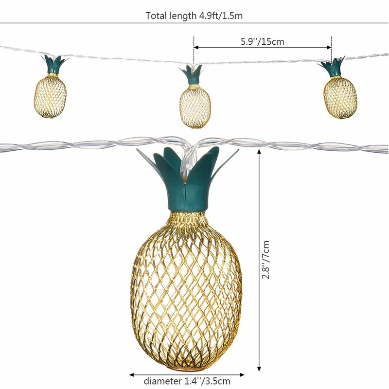 LED 灯 串 10LED Światło ciągłego białego ananasa