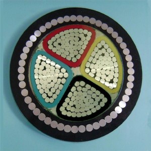 Aluminiowy kabel pancerny 600 V Xlpe Kabel Swa Hdpe Kurtka 150 mm 4 rdzeniowy kabel pancerny