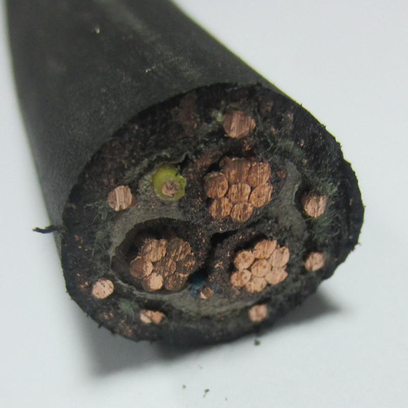 Czarny koncentryczny kabel pancerny 16 mm 3 żyłowy 6/3 AWG z izolacją PVC lub XLPE