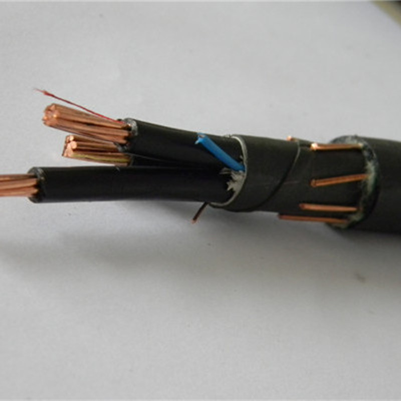 Czarny koncentryczny kabel pancerny 16 mm 3 żyłowy 6/3 AWG z izolacją PVC lub XLPE