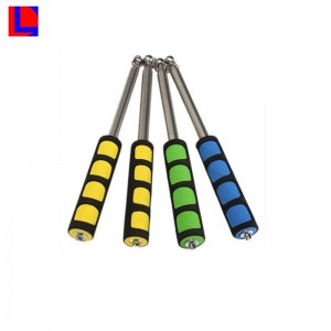 Popularny design teleskopowy aluminiowy uchwyt z gumową lub plastikową częścią