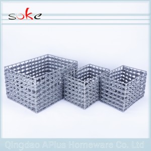 Ręcznie tkany kosz do przechowywania z rattanu z PE