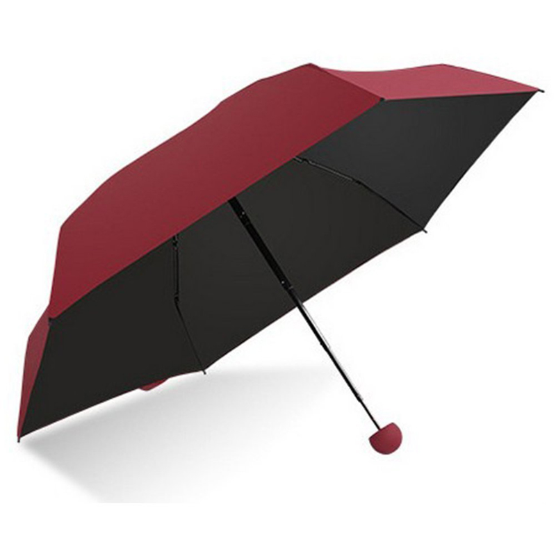 dobry, kompaktowy, składany, 5-krotny parasol mini-kapsułka z plastikowym etui