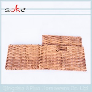 Gorąca sprzedaż dobrej jakości ręcznie tkany kosz do przechowywania z rattanu PE