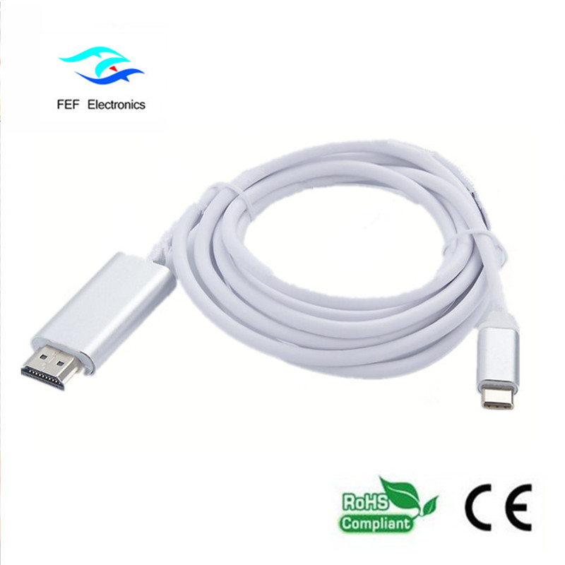 Konwerter USB Type c na HDMI męski Obudowa ABS Kod: FEF-USBIC-013