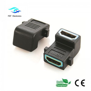 Przejściówka żeńska HDMI na żeńska HDMI Typ kątowy 90 stopni Kod: FEF-H-007
