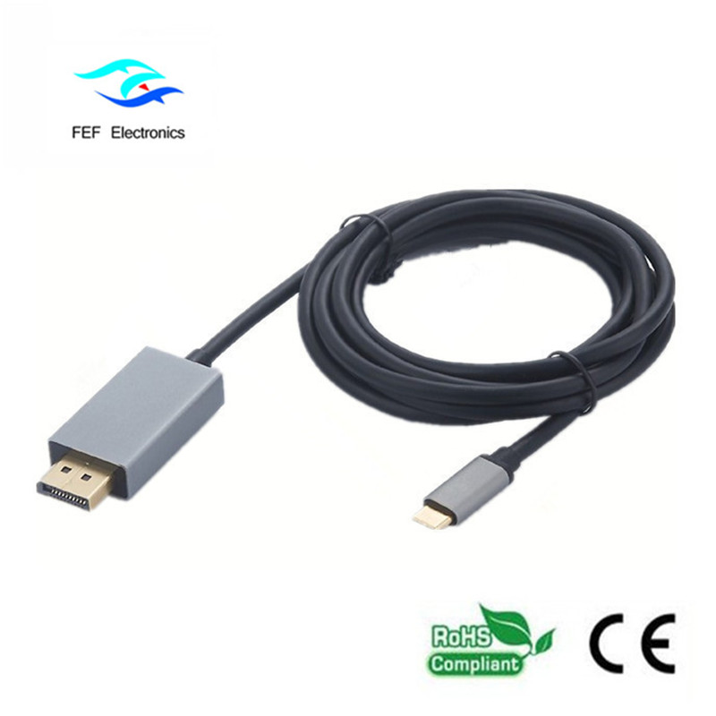 Konwerter USB TYP-C na Mini Displayport męski ABS Shell Code: FEF-USBIC-014