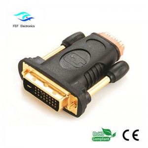 Przejściówka żeńska HDMI na DVI 24 + 1 Męski adapter męski na żeński Kod: FEF-HD-006