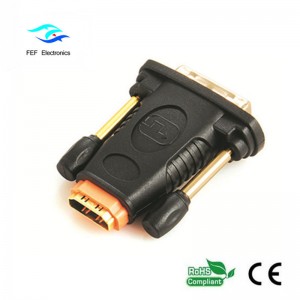 Przejściówka żeńska HDMI na DVI 24 + 1 Męski adapter męski na żeński Kod: FEF-HD-006