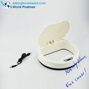 Automatyczny indukcyjny pojemnik na odpady AKbrand z elektryczną ładowarką, biały lodowy, 15 litrów