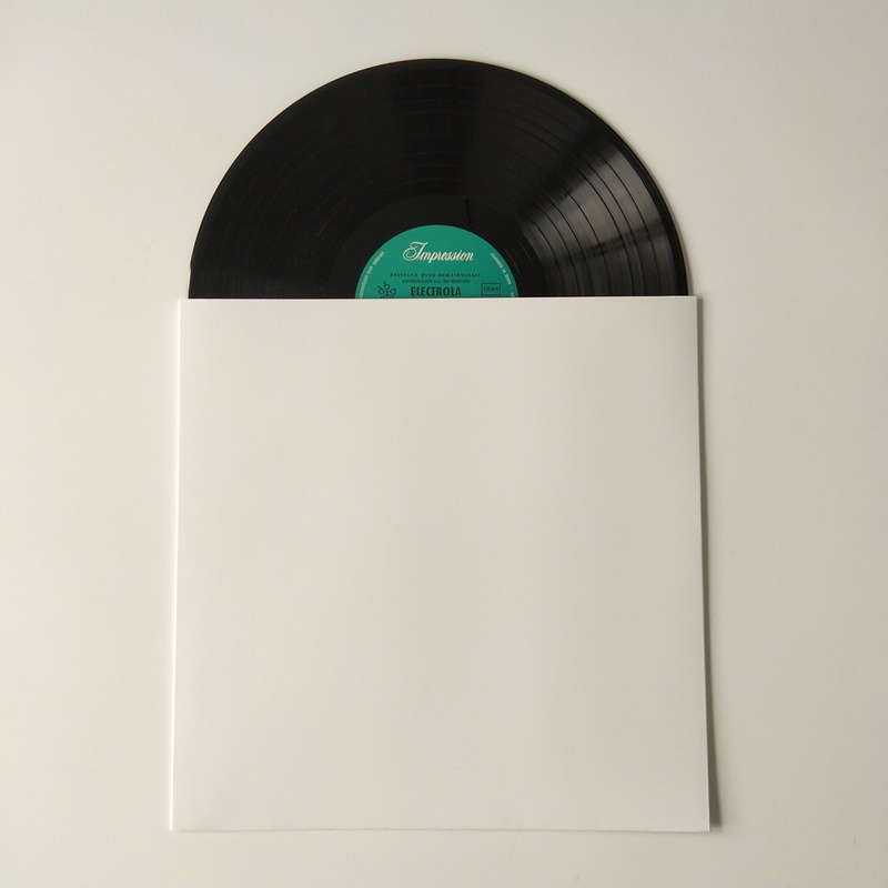 12 Biała tektura w kolorze LP / Record Cover Bez dziury