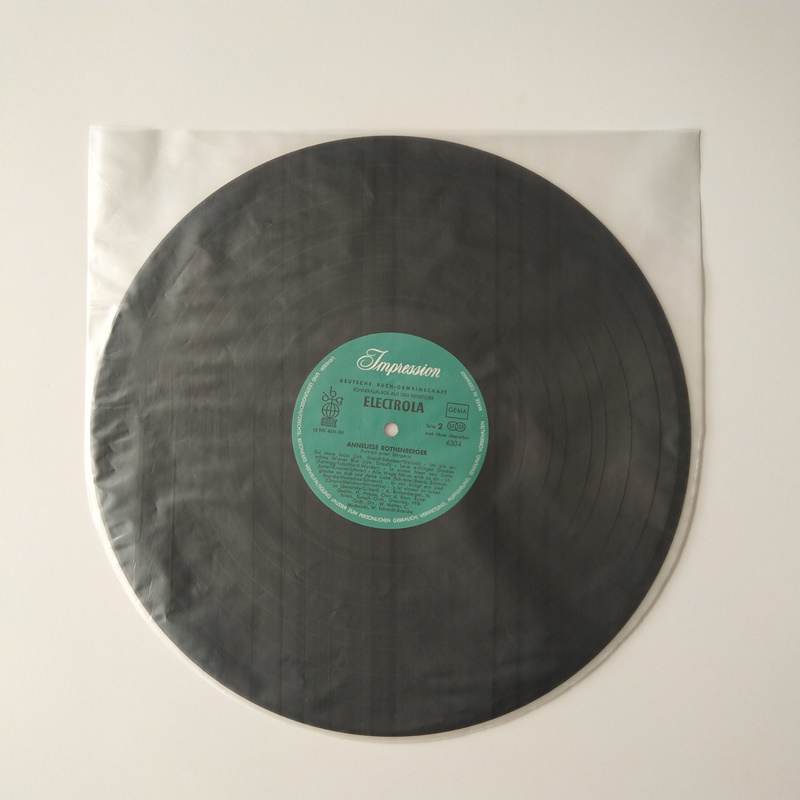 12 Wewnętrzna tuleja winylowa antystatyczna z okrągłym dnem LP LP