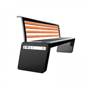 Opcjonalna podstawa rowerowa Solar Smart Bench i ekran LED z tyłu