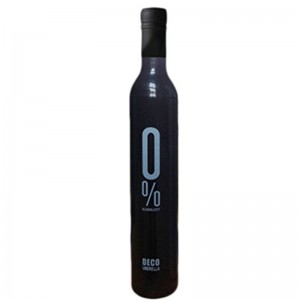 Czarny parasol butelkowy z nadrukowanym logo 21 cali 3-krotnie manualny parasol dla dzieci