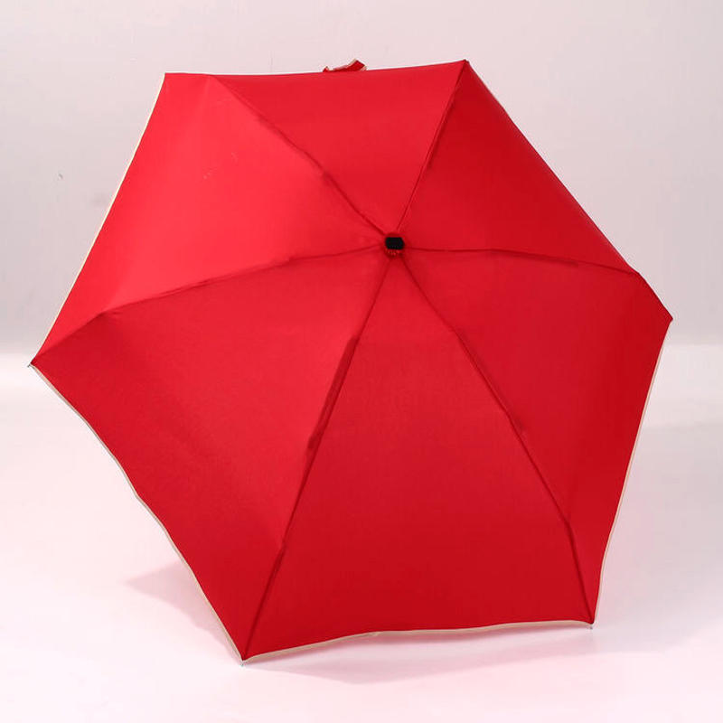 Mały 5-częściowy czerwony parasol kieszonkowy