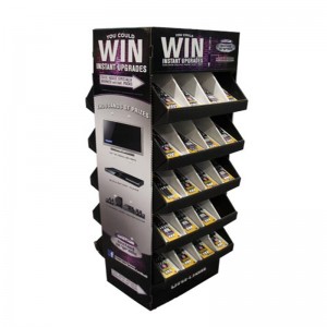 Łatwo zmontowany papierowy karton Tekturowy punkt sprzedaży Stojak podłogowy Stojak z tacami