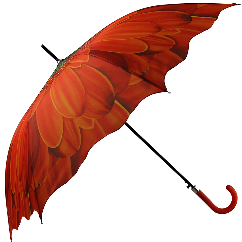 2019 23-calowy rozmiar firmy prezenty cuts design kwiat kształt parasol striaght