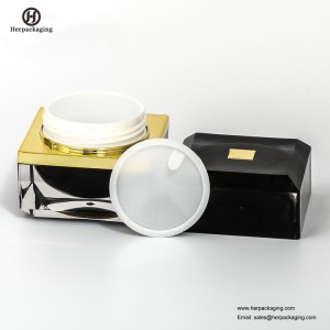 Kwadratowa akrylowa butelka i słoik HXL233 do kremu do pielęgnacji skóry Pusty pojemnik kosmetyczny Podwójny pojemnik do pielęgnacji skóry