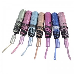 Specjalny materiał Niebieska powłoka UV 3-krotnie Parasol automatyczny i automatyczny