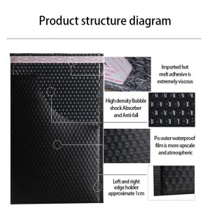 Niestandardowe drukowane plastikowe opakowania Koperty bąbelkowe Różowa różowa torebka bąbelkowa w kolorze różowym