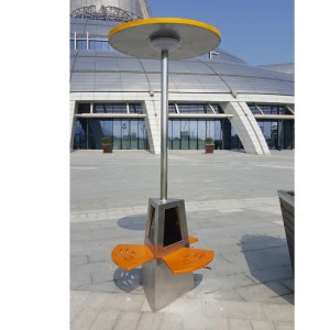 Solar Shelter Stalowe ławki Siedzenia Reklamowe Ładowanie telefonów i tabletów