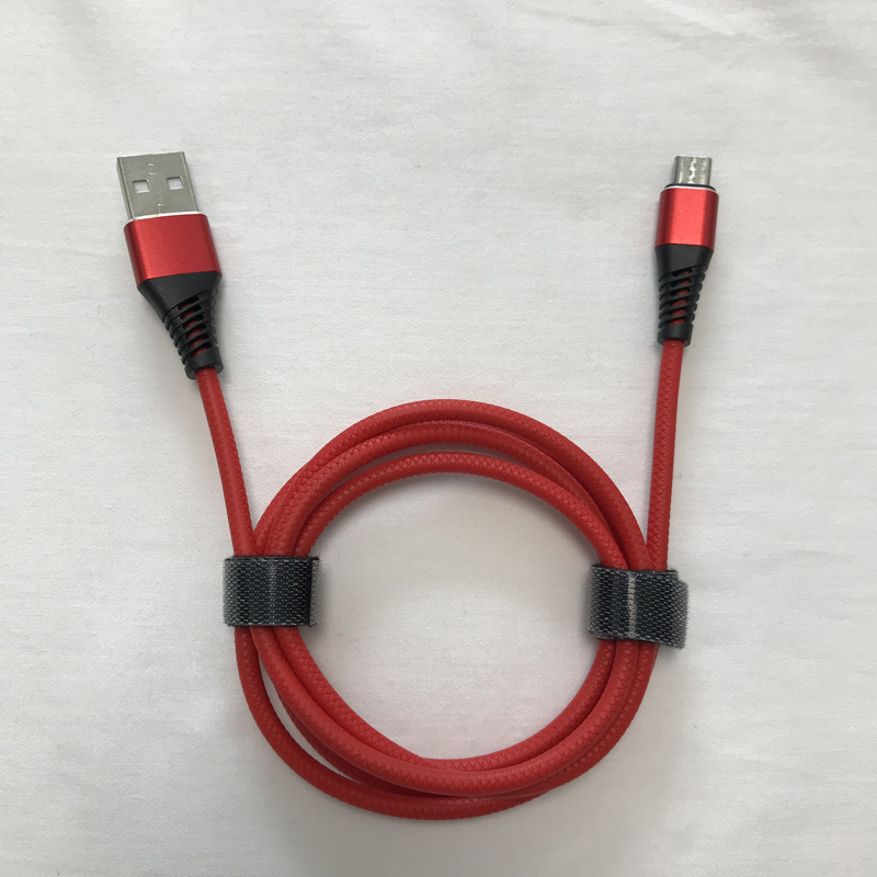 Okrągła aluminiowa obudowa szybkiego ładowania TPE Elastyczny, gięty kabel danych USB do micro USB, typu C, błyskawica do ładowania i synchronizacji iPhone'a