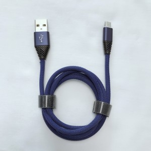 Okrągła aluminiowa obudowa z oplotem do szybkiego ładowania Kabel do gięcia z elastycznym gięciem USB do micro USB, typu C, błyskawica do ładowania i synchronizacji iPhone'a