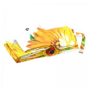 Wiatroodporny 2-częściowy żeberko z włókna szklanego metalowy wałek auto otwieranie i zamykanie niestandardowy druk 3-krotnie parasol