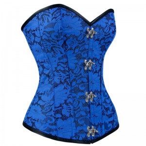 Seksowny gotycki brokat kwiatowy bez ramiączek ze stali Bodyshaper talii Cincher Overbust gorset N19020