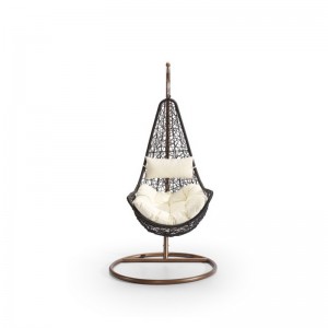 Ogrodowe wiszące krzesło ogrodowe z rattanu z wikliny