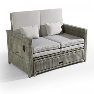 Składane ogrodowe rozkładane plastikowe rattanowe leżaki