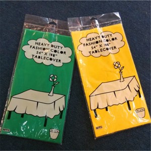 Metaliczna jasnozielona obrus Kolorowa folia Niestandardowy obrus Mata / podkładka