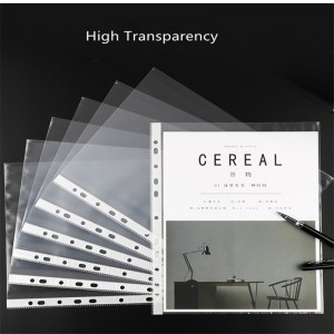 Kieszenie na 3 dziurki i 11 otworów Przezroczyste zabezpieczenie arkusza