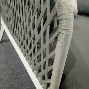 Podwójny zestaw mebli ogrodowych z rattanu