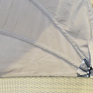 Pionowe wiklinowe łóżko plażowe Uvb