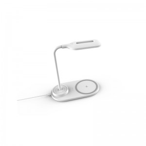 Szybka wielofunkcyjna bezprzewodowa ładowarka QI 10W 2w1 z lampą KPS-9002