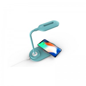 Szybka wielofunkcyjna bezprzewodowa ładowarka QI 10W 2w1 z lampą KPS-9002