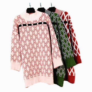 Dzianinowa damska sweter z golfem w rozmiarze plus pół