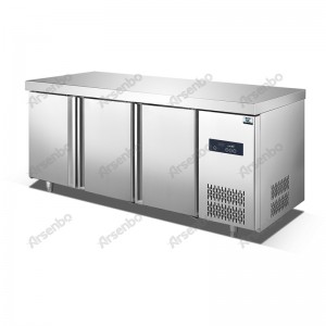 Luksusowy projekt komercyjnej kuchennej podblatowej lodówki z zamrażalnikiem stół roboczy nadaje się do 400 * 600 mm patelni