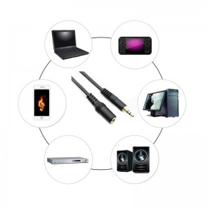Przedłużacz kabla słuchawkowego stereo audio 3,5 mm 1/8 \