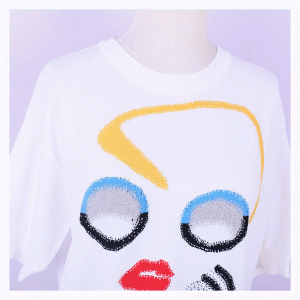 Dostosowane letnie cienkie dzianinowe swetry z czerwonymi ustami