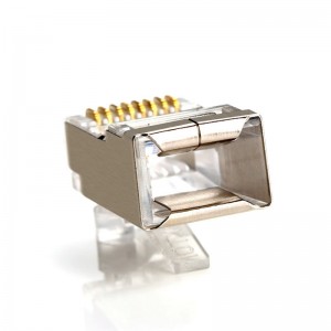 Złącze RJ45 CAT5E CAT6 Złącze zaciskane Ethernet STP 8P8C Modułowe wtyczki z główką kryształową