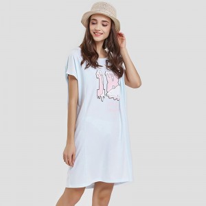 Długa koszulka damska z nadrukiem