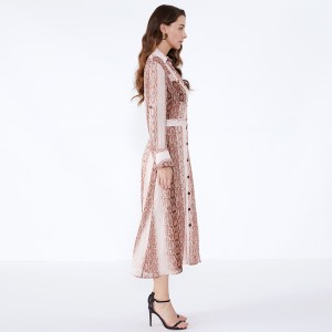 Oddychający wąż w kolorze różowego sukienki wizytowe damskie biurowe JCGJ190315075